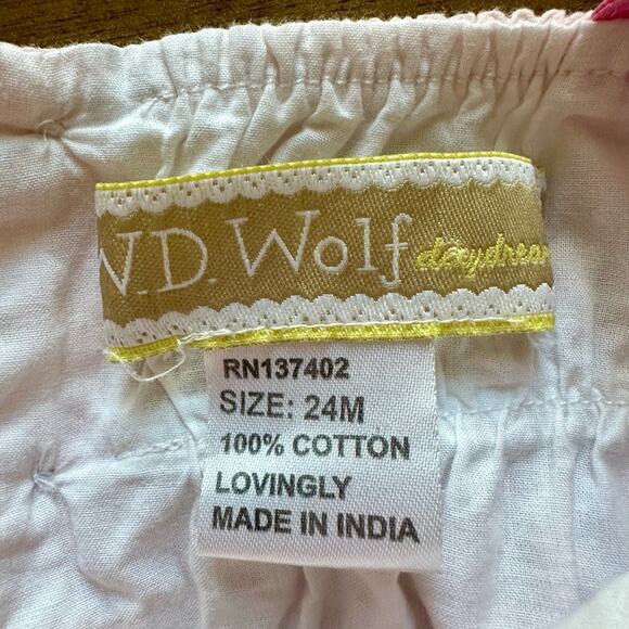 Well Dressed Wolf Rainbow Pink Alice Tunic Smocked Sleeveless Straps Dress 18M - Picture 7 of 8